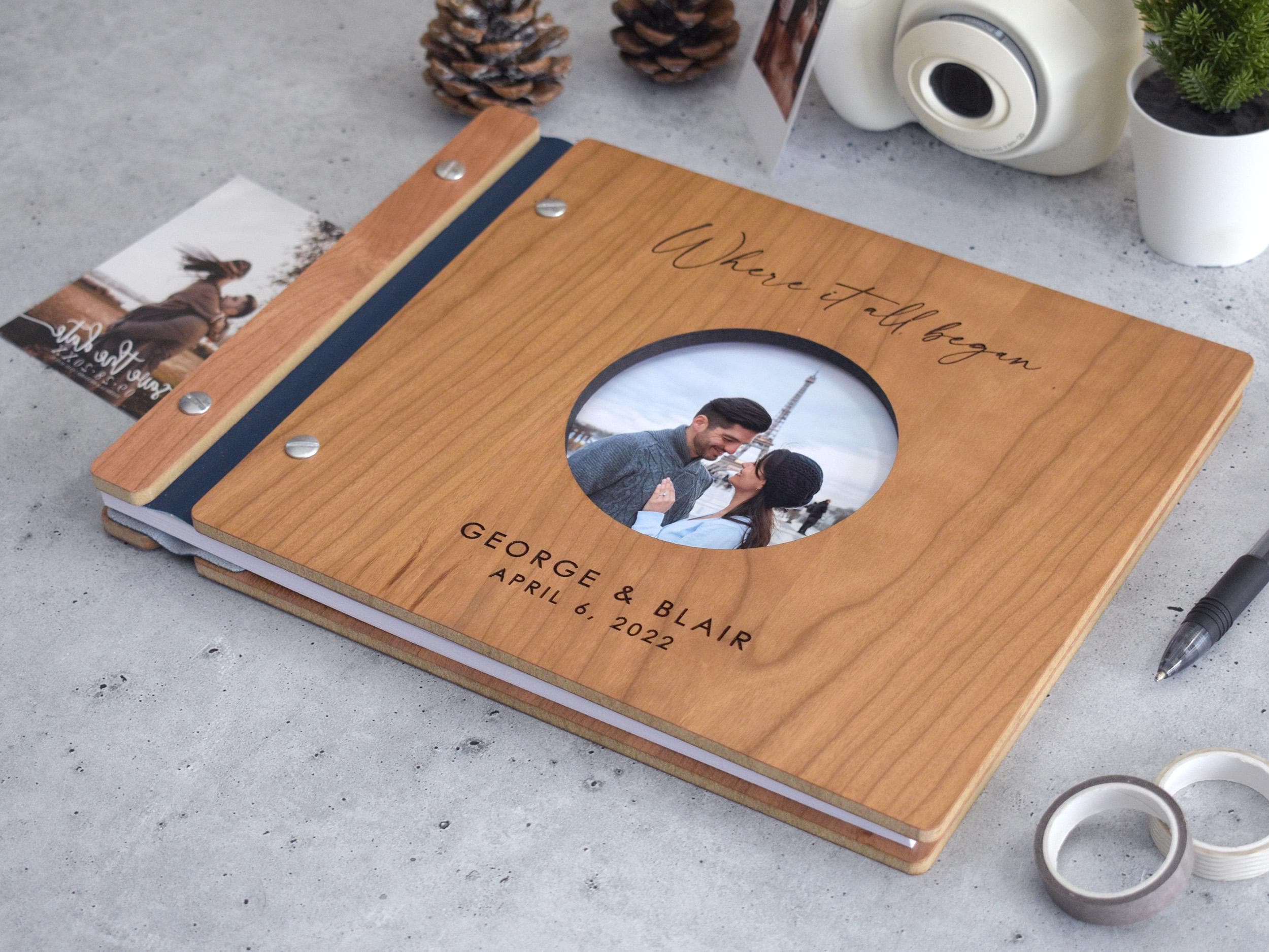 Personalized Anniversary Gifts for Him, Gifts for her, One Year Anniversary Gift for Boyfriend, Couple Gifts, Anniversary Scrapbook Album