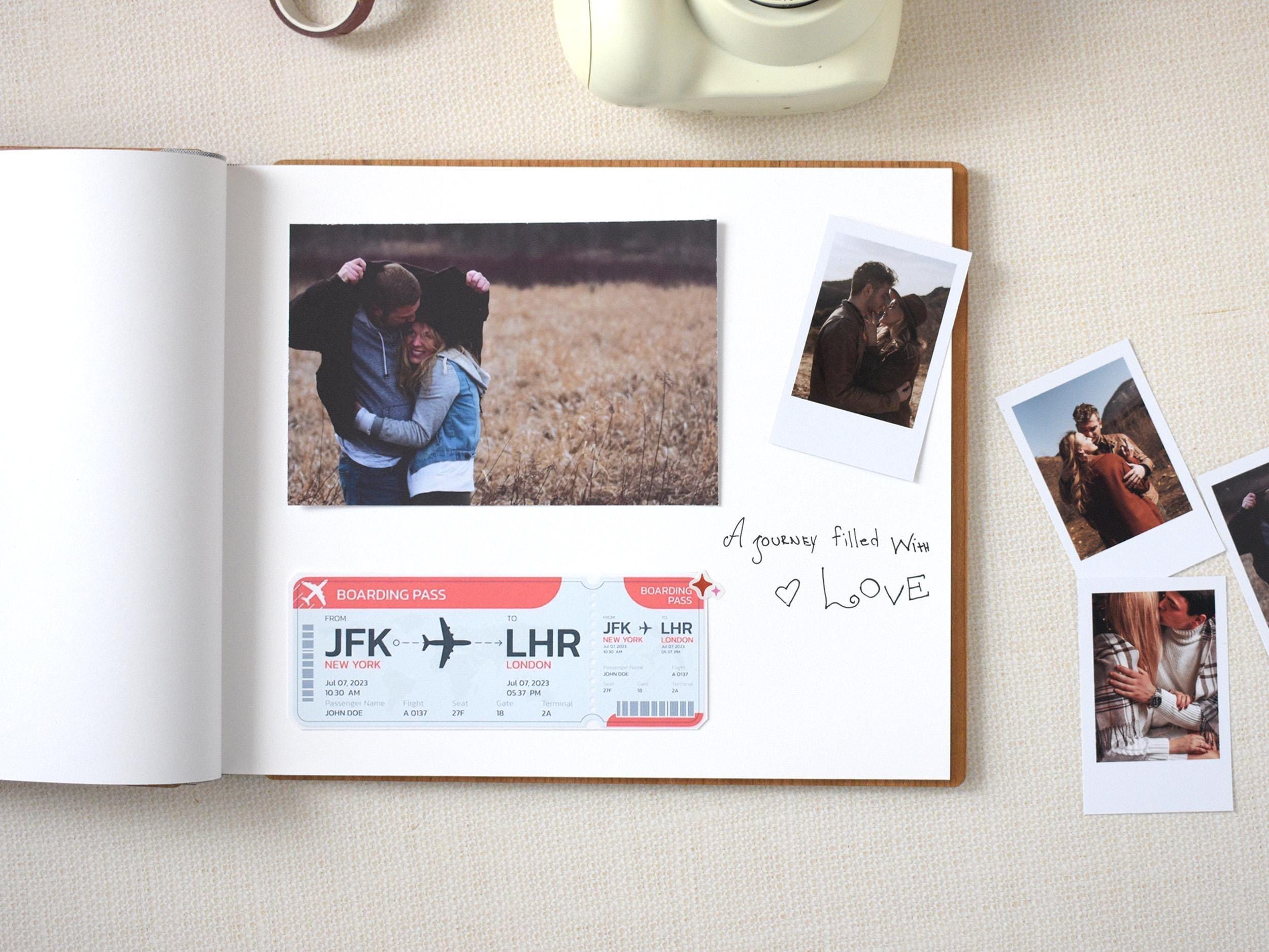 Adventure Book Scrapbook Valentines Gift for him, Personalized Anniversary Gift for her, Travel Scrapbook, Couples gift, Boyfriend Gift