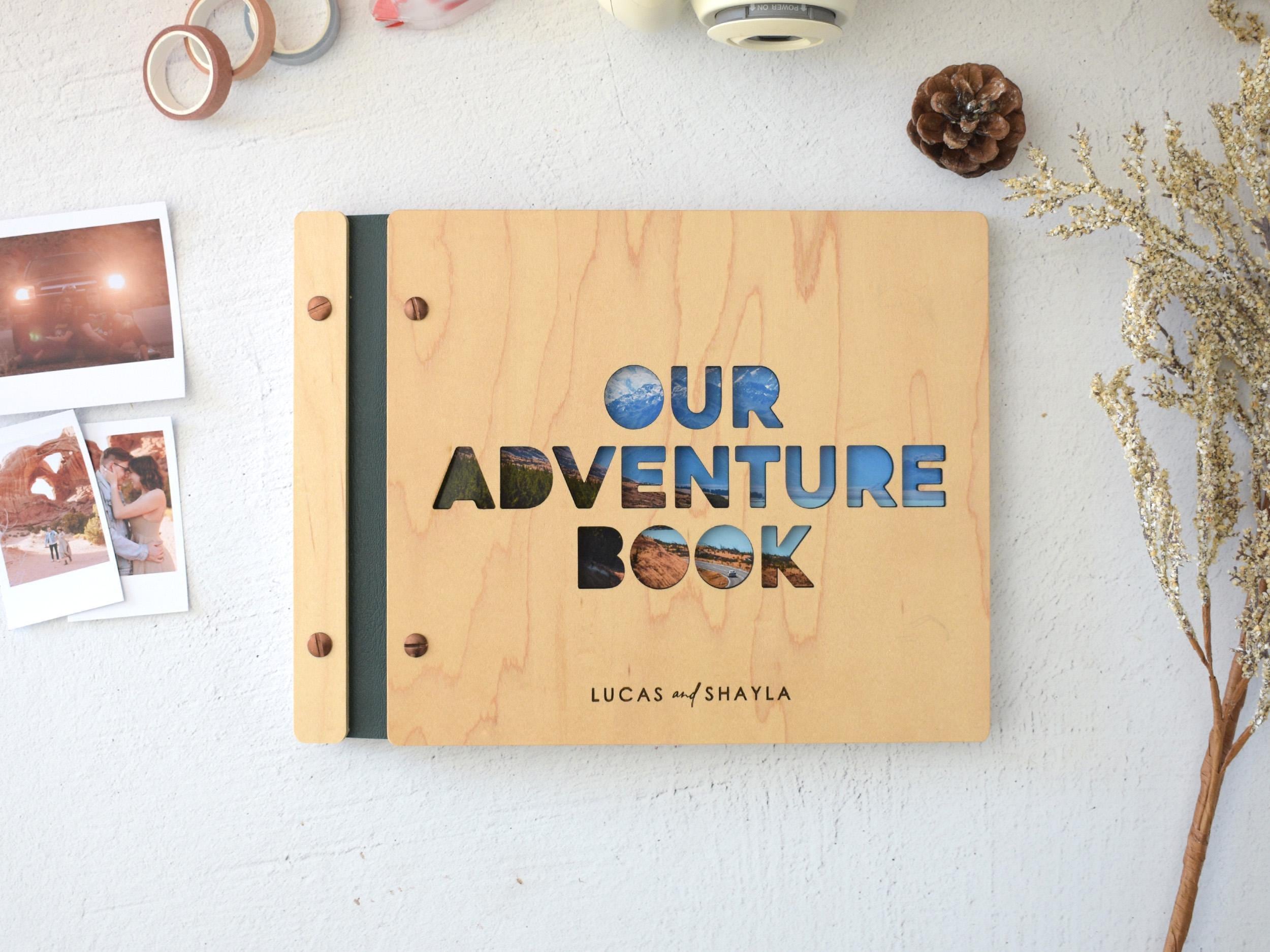 Adventure Book Scrapbook Valentines Gift for him, Personalized Anniversary Gift for her, Travel Scrapbook, Couples gift, Gifts for Boyfriend