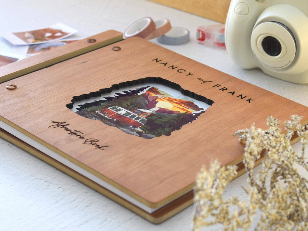 Adventure Book Scrapbook Valentines Gift for him, Personalized Anniversary Gift for her, Travel Scrapbook, Couples gift, Boyfriend Gift
