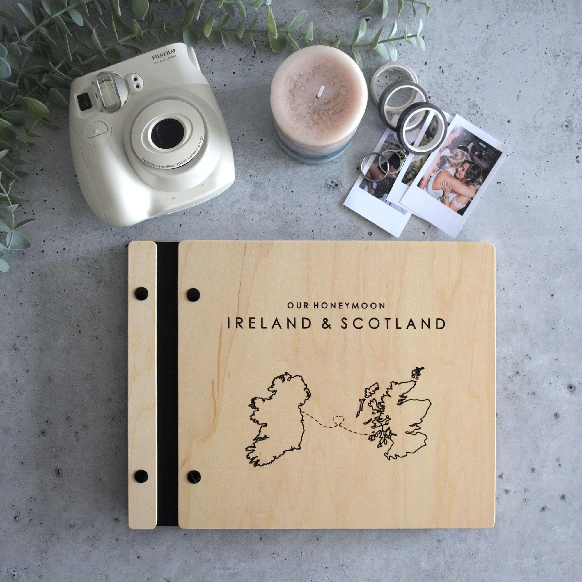 Honeymoon Travel Journal and Photo Album Our Adventure Book for Couples Travel Scrapbook Gift for her or Best Friend
