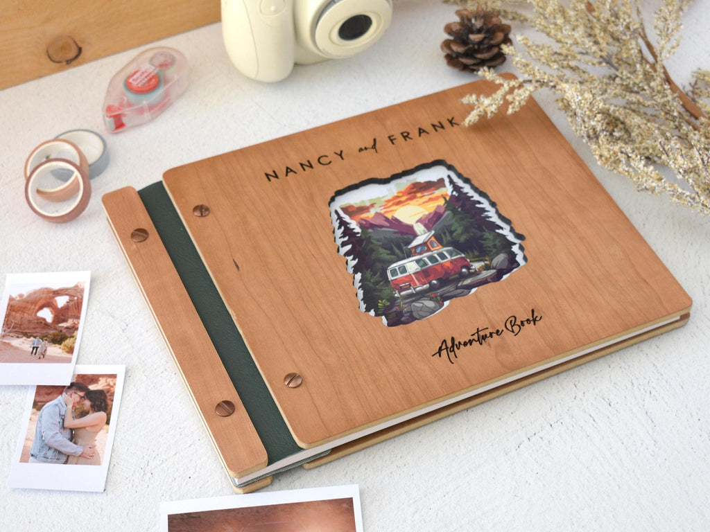 Adventure Book Scrapbook Valentines Gift for him, Personalized Anniversary Gift for her, Travel Scrapbook, Couples gift, Boyfriend Gift