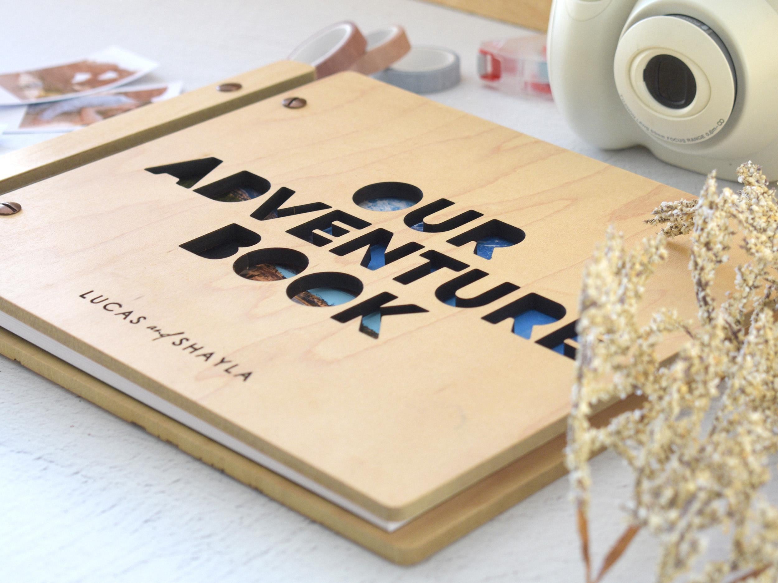 Adventure Book Scrapbook Valentines Gift for him, Personalized Anniversary Gift for her, Travel Scrapbook, Couples gift, Gifts for Boyfriend