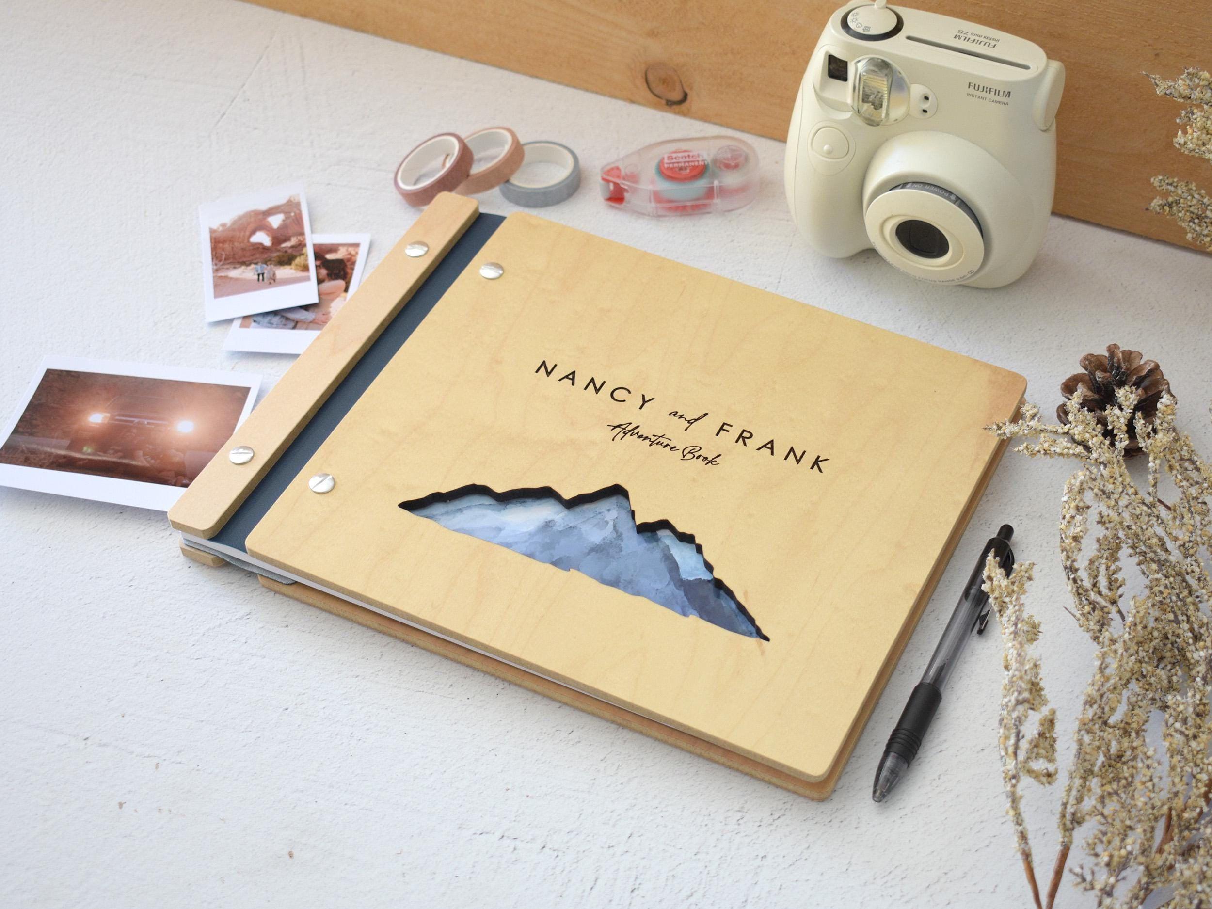 Adventure Book Scrapbook Valentines Gift for him, Personalized Anniversary Gift for her, Travel Scrapbook, Couples gift, Gifts for Boyfriend