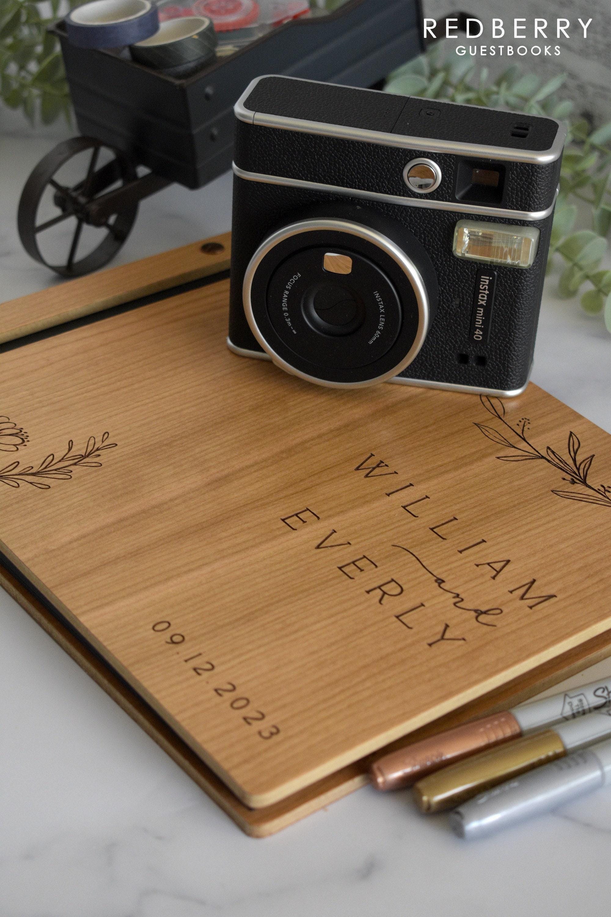 Wooden Wedding Guest Book - Personalized Laser Engraved, Perfect for Photos and Heartfelt Messages, Photobooth, Photo Album, Wedding Album