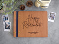 Happy Retirement Memory Book, Personalized Retirement Gift for Him or Her, Wooden Album, Sign-in Photo Album, Retirement Gift for Coworker