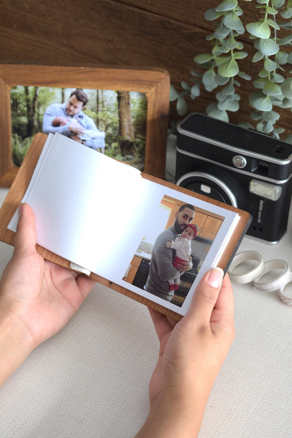 Mini Photo Book for Dad, Personalized First Fathers Day Gift, Birthday Gifts for Dad from Kids, New Dad Gifts Photo Album