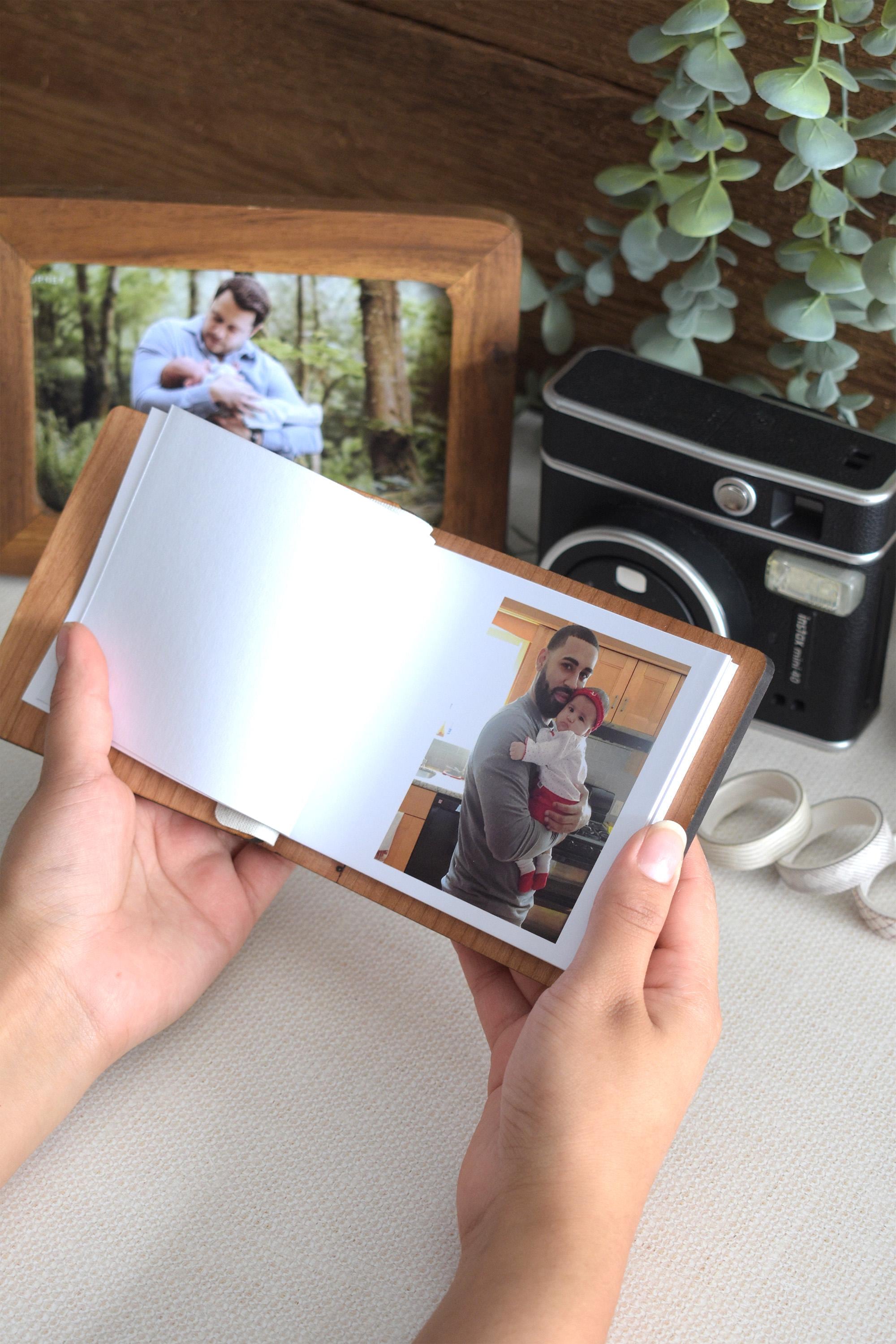 Mini Photo Book for Dad, Personalized First Fathers Day Gift, Birthday Gifts for Dad from Kids, New Dad Gifts Photo Album