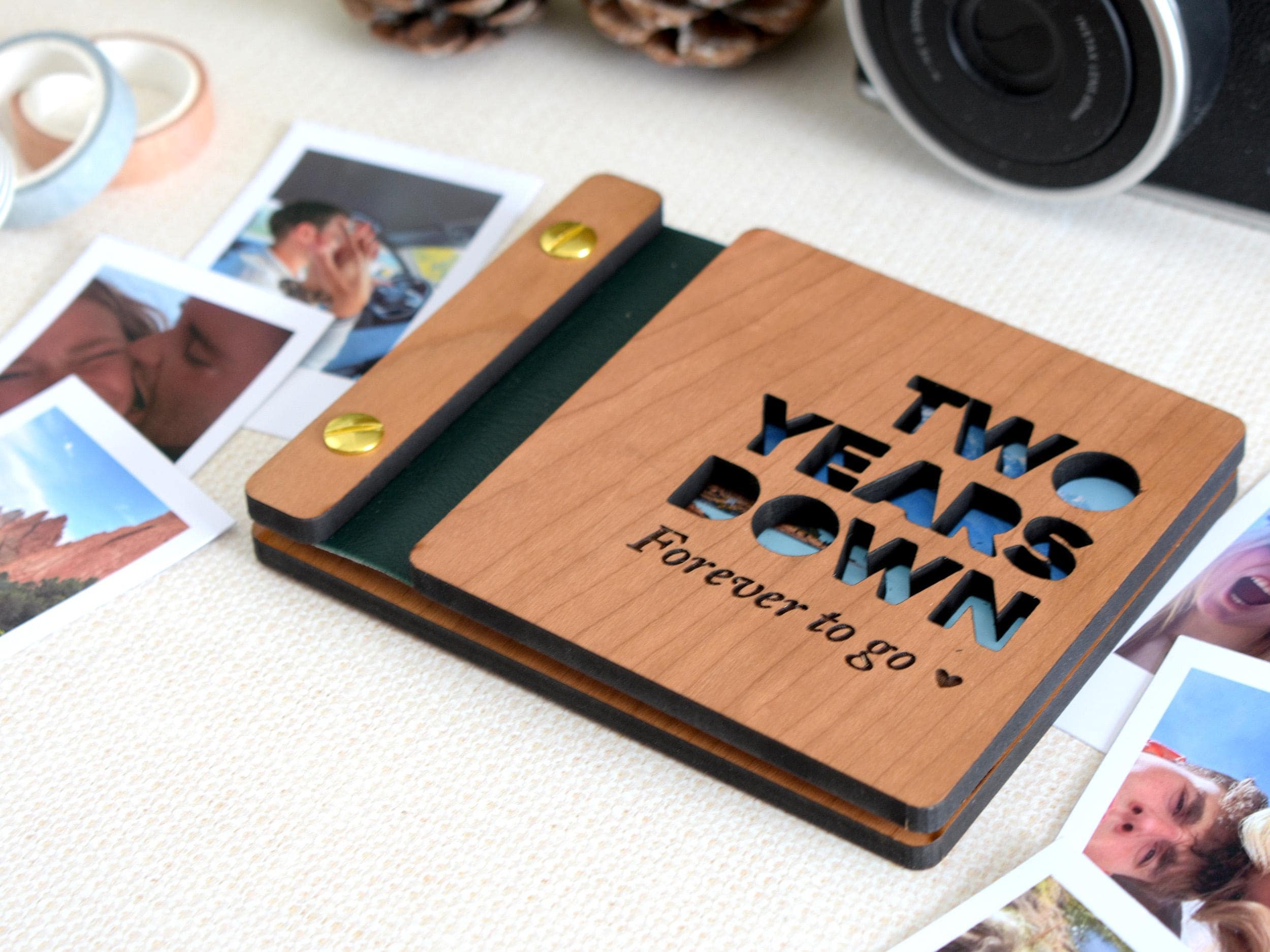 Personalized Mini Anniversary Photo Album, Valentines Gift for him, Anniversary Gift for her, Couples gift, Birthday Gifts for Boyfriend