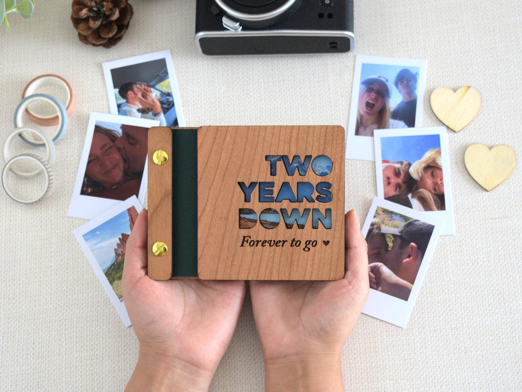 Personalized Mini Anniversary Photo Album, Valentines Gift for him, Anniversary Gift for her, Couples gift, Birthday Gifts for Boyfriend