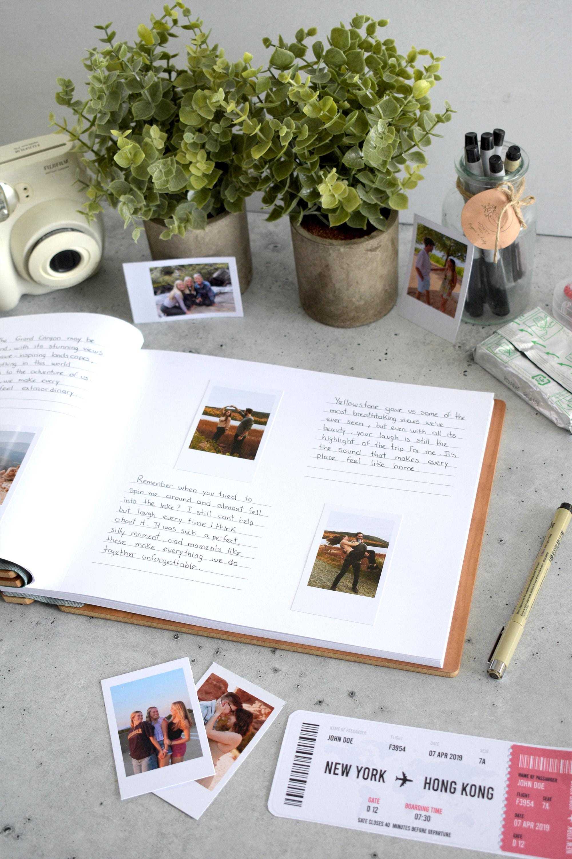 Adventure Book Scrapbook Valentines Gift for him, Personalized Anniversary Gift for her, Travel Scrapbook, Couples gift, Gifts for Boyfriend